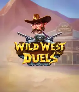  Dive into the daring world of "Wild West Duels" by Pragmatic Play, featuring a gritty gunslinger ready for a showdown. The image shows a fierce cowboy with crossed pistols, framed by a dusty Western town. His intense eyes and detailed attire capture the essence of the Old West. The game's title is clearly displayed in a striking font, adding to the exciting theme. 